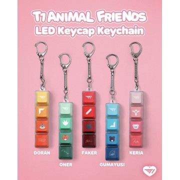 <Pre-order>-T1 Animal Friends Keycap Keychain (韓國11月17日開始出貨)
